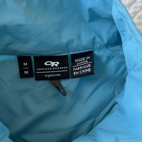 Outdoor Research OR Avid Jacket Vented Full Zip Lightweight Blue M NWT - Picture 9 of 11